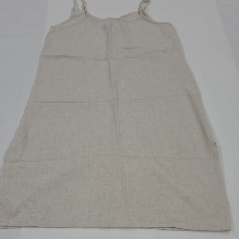 Timing Tan Spaghetti Strap Button Dress Size L - Picture 8 of 9